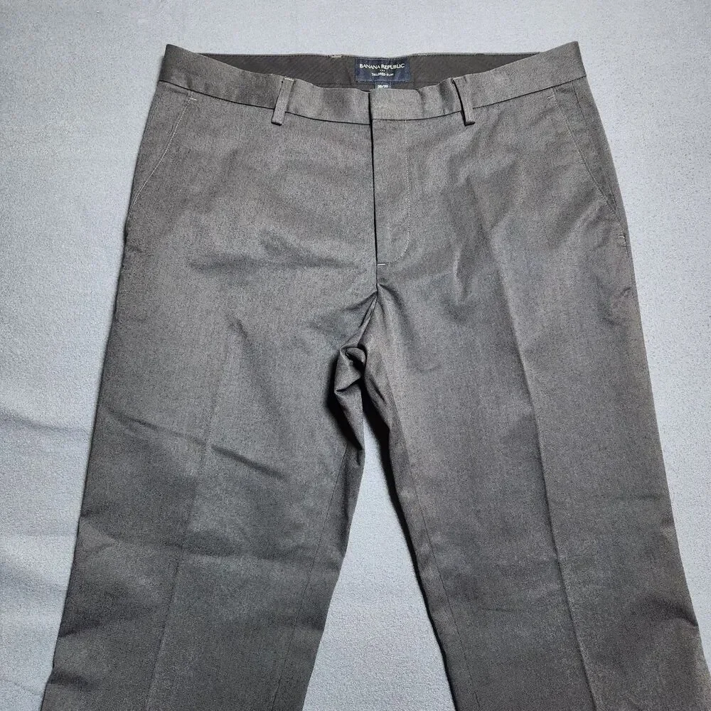 Banana Republic Dress Pants Men 36(37)X30 Gray Tailored